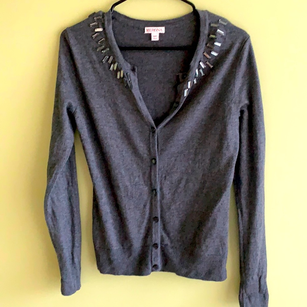 Charcoal gray Merona button up cardigan size small